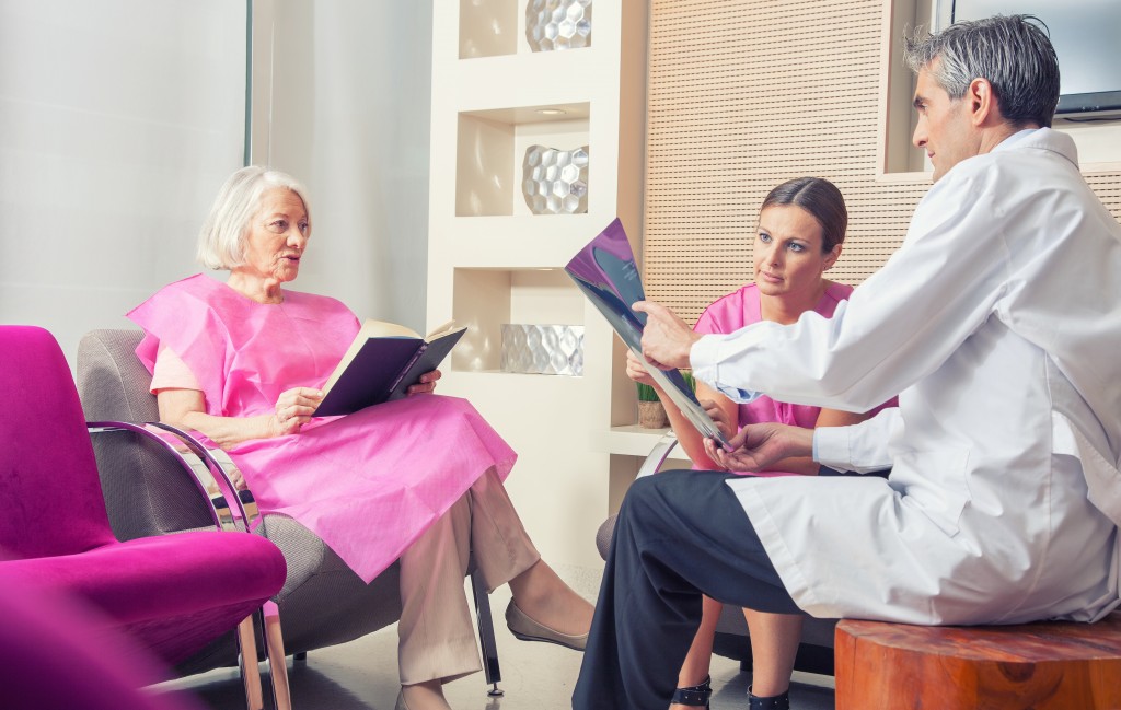 Doctors and patients in hospital